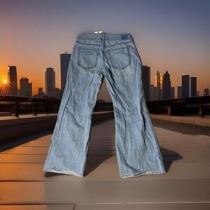 Hollister Jeans Womens 8 Low-Rise Baggy Wide-Leg  29x31 Altered Hem